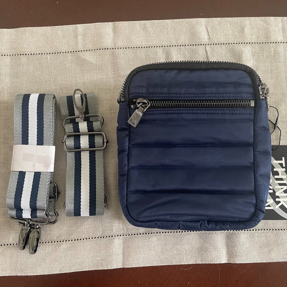 Think Royln Navy Camera Bag NWT